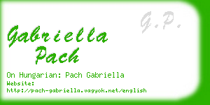 gabriella pach business card